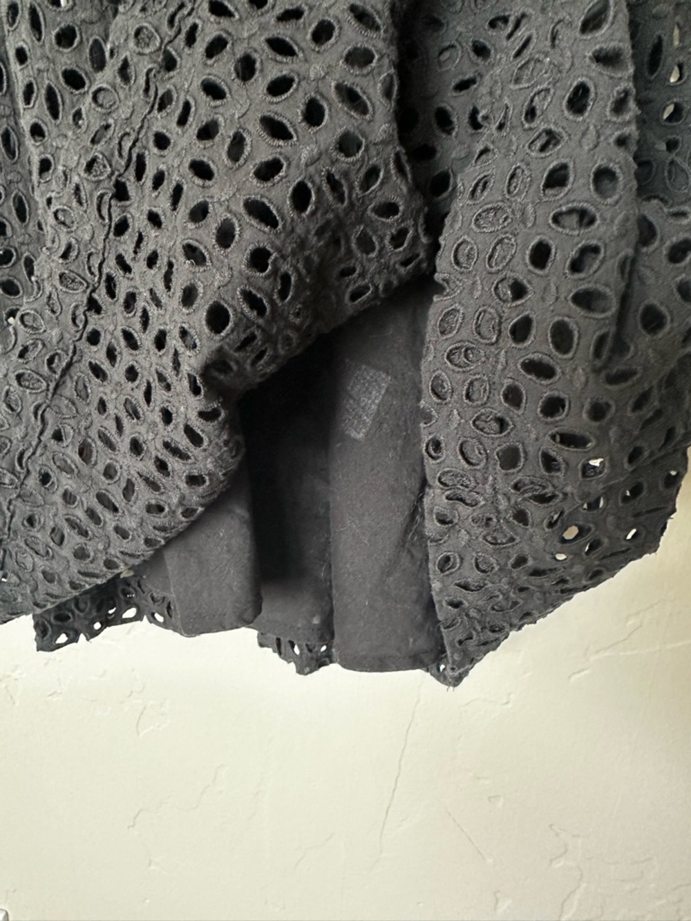 Madewell Eyelet Lace Ruffle Sleeve Pintuck Mini Dress - Picture 10 of 12